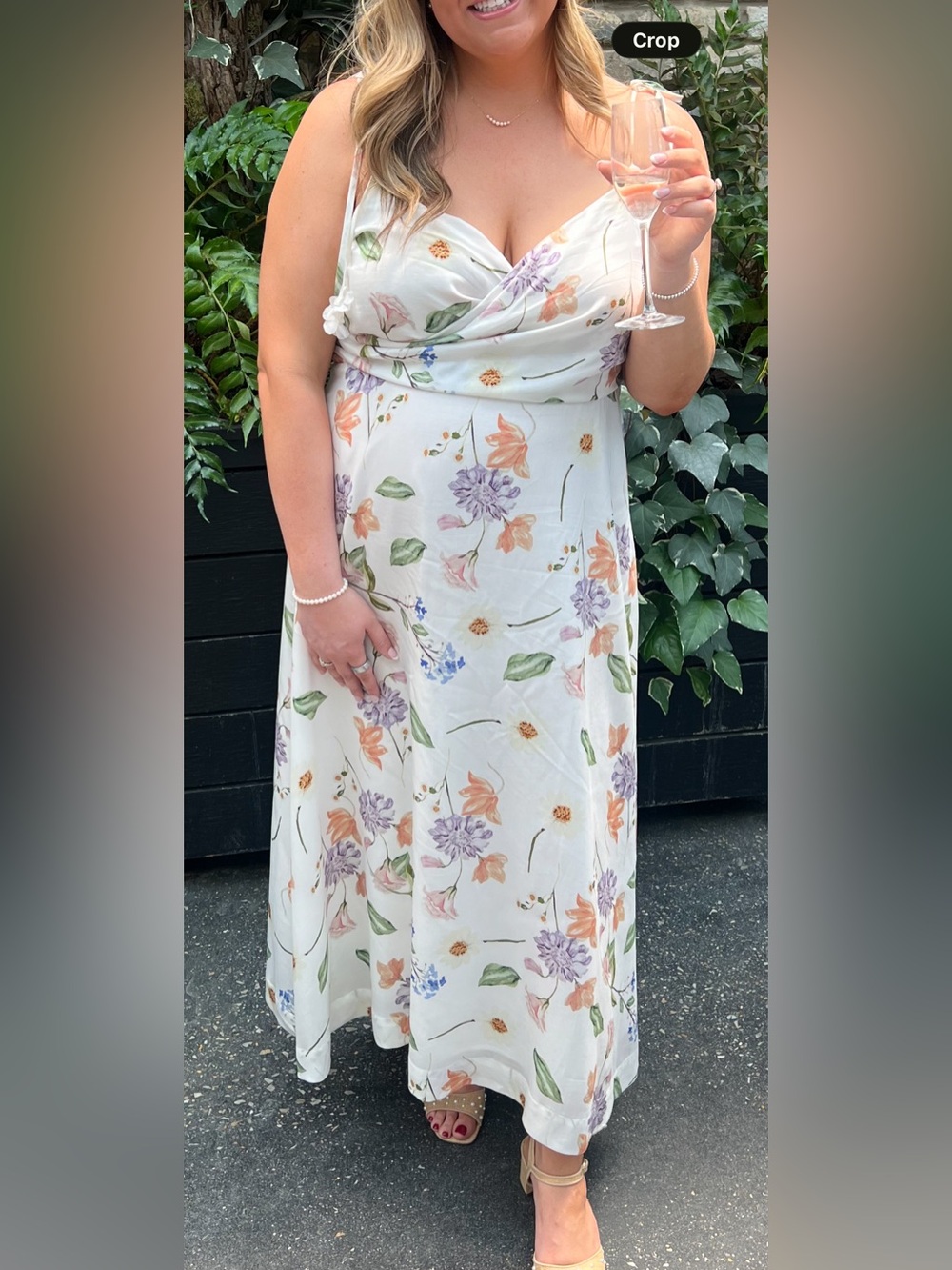 Tuckernuck White Floral Tie-Shoulder Midi Dress - Picture 2 of 2